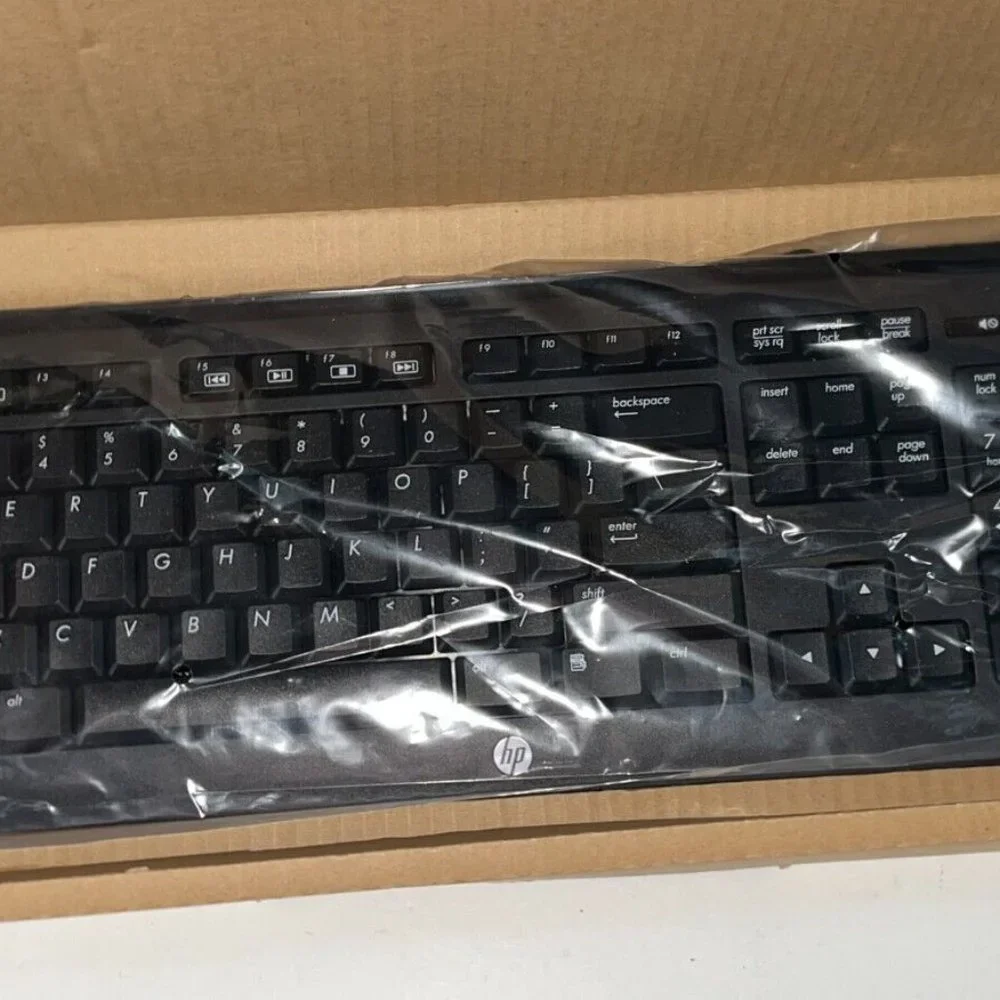hp Keyboard Model KB38211 Wired QWERTY Desktop Computer PC Keyboard Black USB